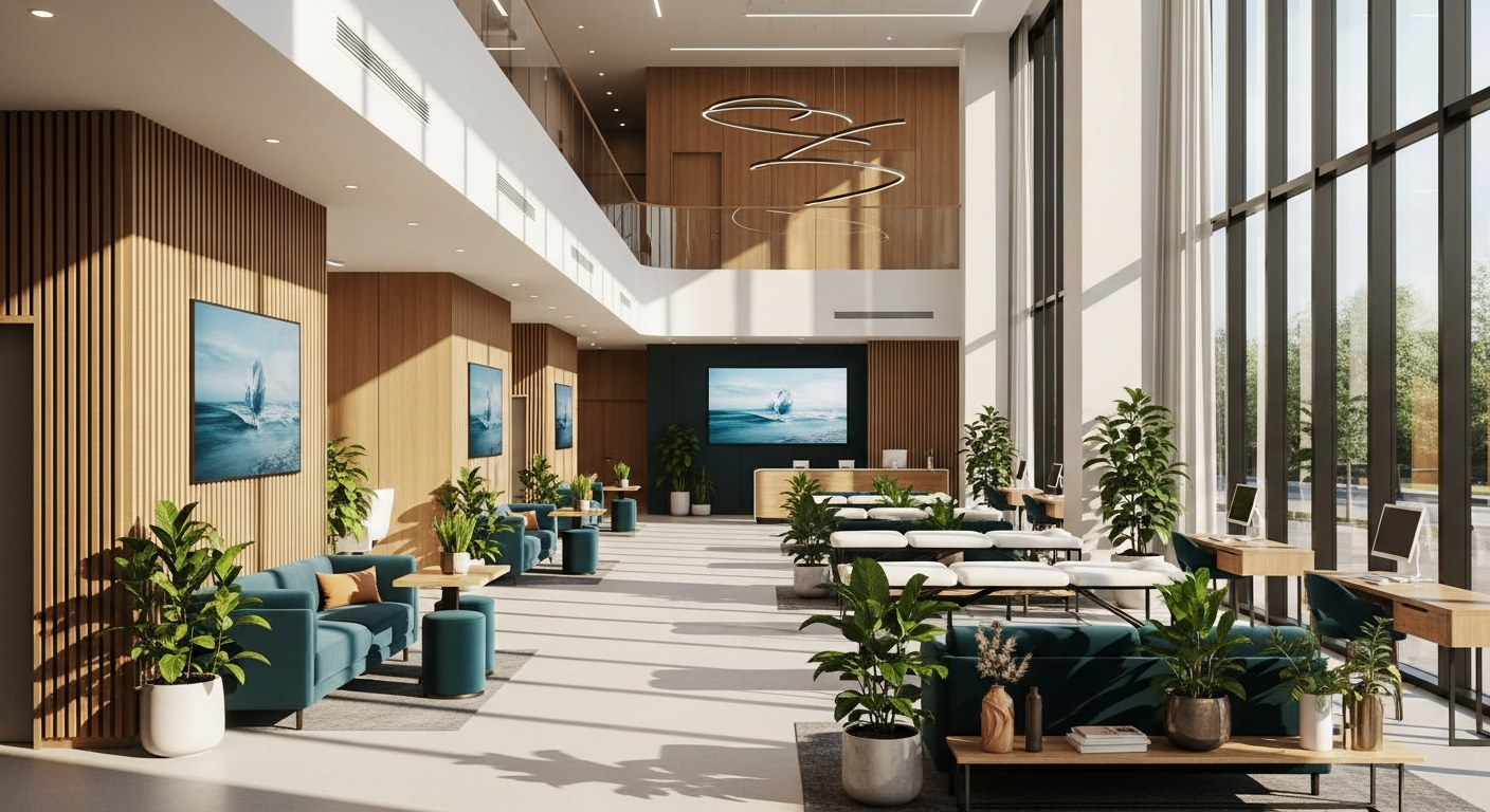 Modern serene clinic interior