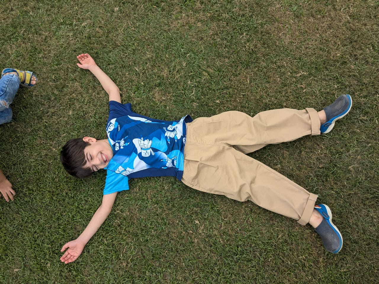 Child playing outdoors